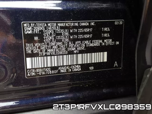 2T3P1RFVXLC098359 фото 2