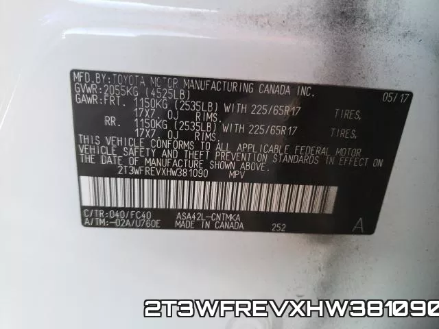 2T3WFREVXHW381090 фото 2