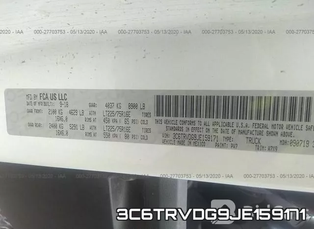 3C6TRVDG9JE159171 фото 10