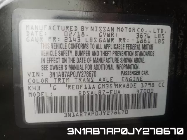 3N1AB7AP0JY278670 фото 2