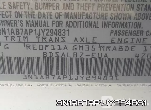 3N1AB7AP1JY294831 фото 10