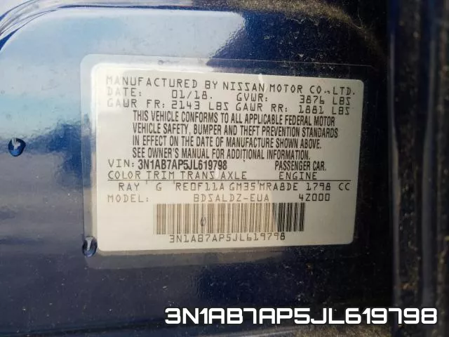3N1AB7AP5JL619798 фото 2