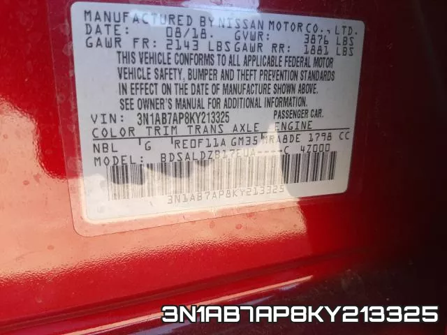 3N1AB7AP8KY213325 фото 2