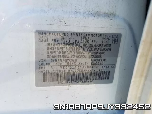 3N1AB7AP9JY332452 фото 2