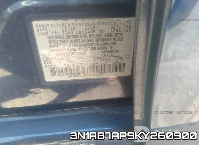 3N1AB7AP9KY260900 фото 10