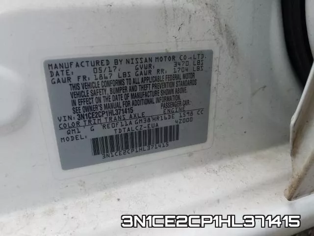 3N1CE2CP1HL371415 фото 2