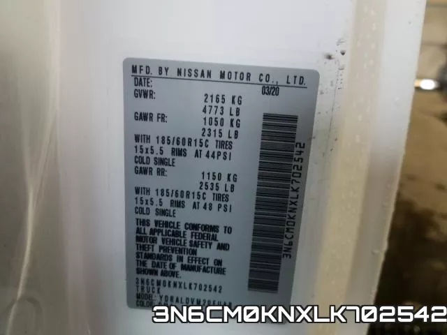 3N6CM0KNXLK702542 фото 2