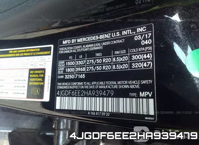 4JGDF6EE2HA939479 фото 10