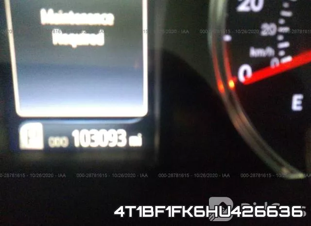 4T1BF1FK6HU426636 фото 8