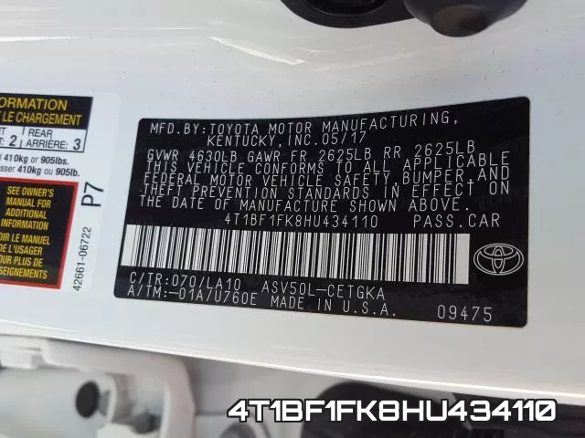4T1BF1FK8HU434110 фото 2