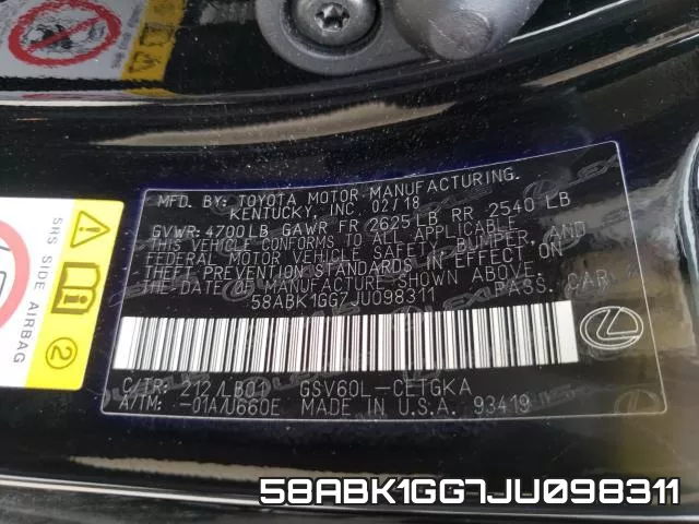58ABK1GG7JU098311 фото 2