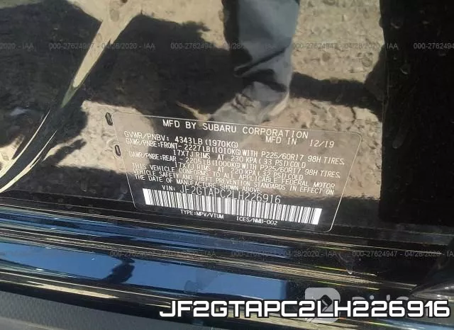 JF2GTAPC2LH226916 фото 10