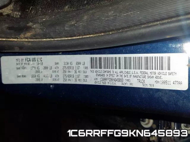 1C6RRFFG9KN645893 фото 2