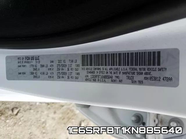 1C6SRFBT1KN885640 фото 2