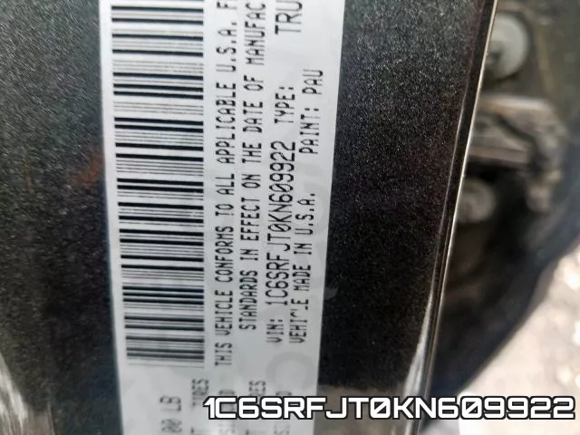 1C6SRFJT0KN609922 фото 2