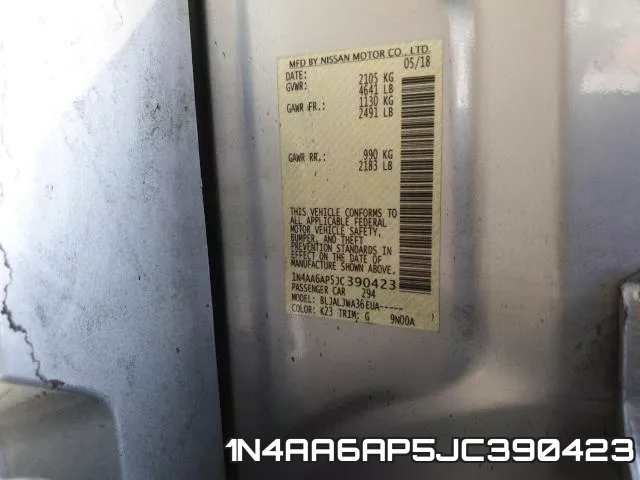 1N4AA6AP5JC390423 фото 2