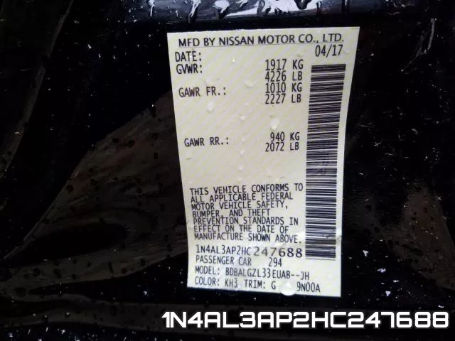 1N4AL3AP2HC247688 фото 2