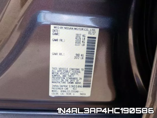 1N4AL3AP4HC190586 фото 2