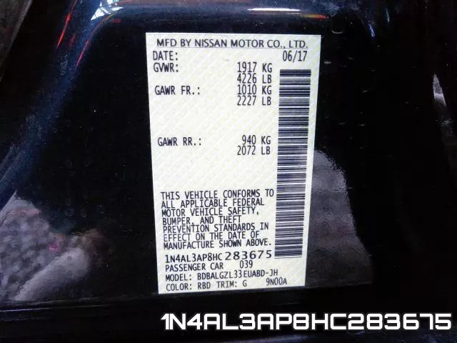 1N4AL3AP8HC283675 фото 2