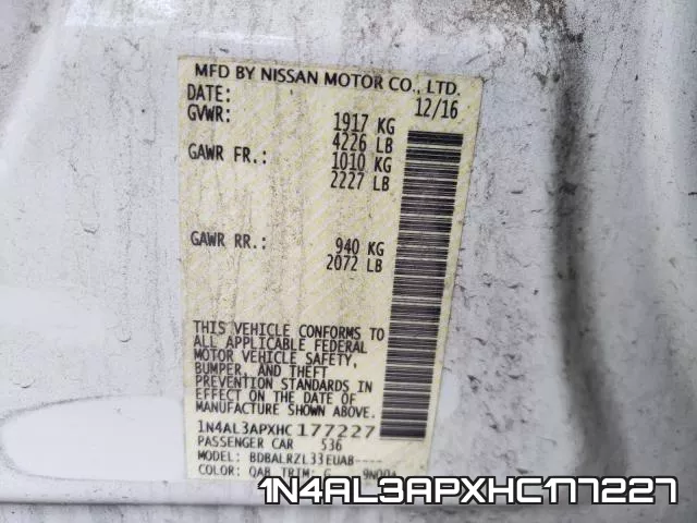 1N4AL3APXHC177227 фото 2