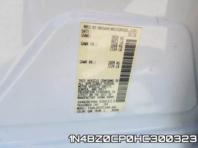 1N4BZ0CP0HC300323 фото 2