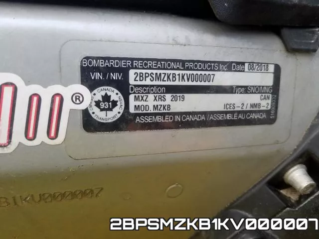2BPSMZKB1KV000007 фото 2