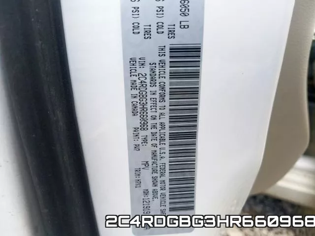 2C4RDGBG3HR660968 фото 2