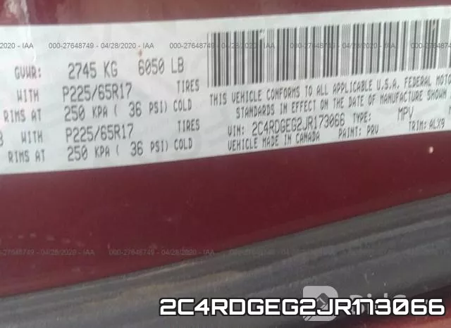 2C4RDGEG2JR173066 фото 10