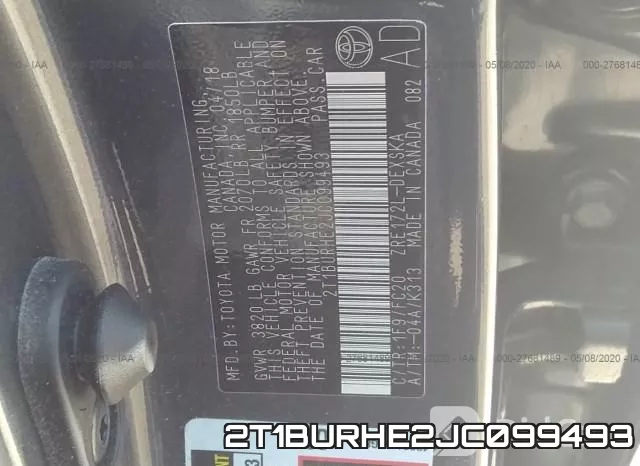 2T1BURHE2JC099493 фото 10