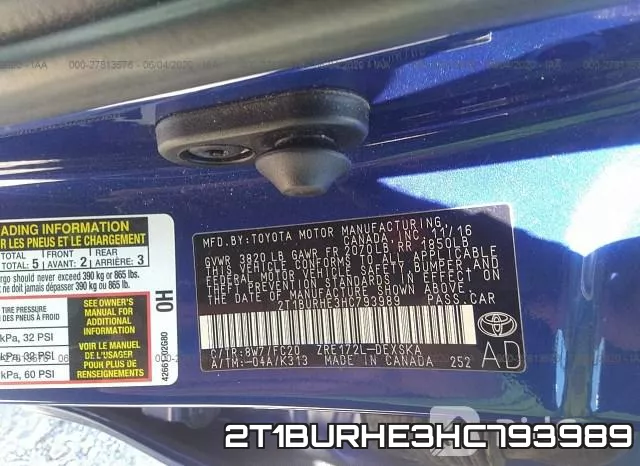 2T1BURHE3HC793989 фото 10