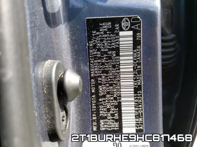 2T1BURHE9HC817468 фото 2