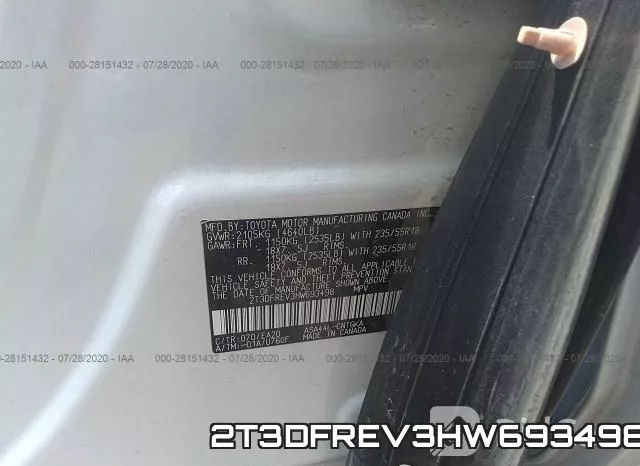 2T3DFREV3HW693498 фото 10