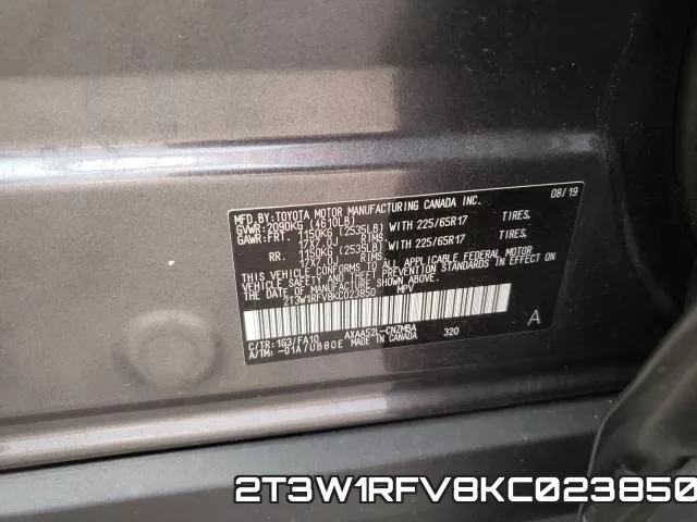 2T3W1RFV8KC023850 фото 2