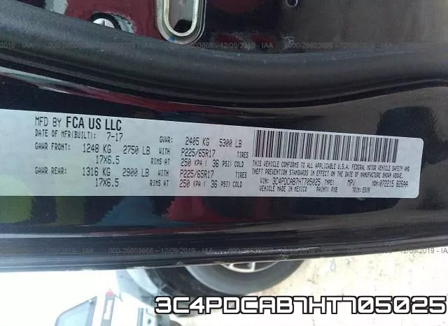 3C4PDCAB7HT705025 фото 10