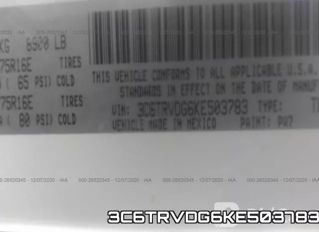 3C6TRVDG6KE503783 фото 10