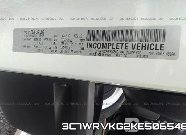 3C7WRVKG2KE506546 фото 9