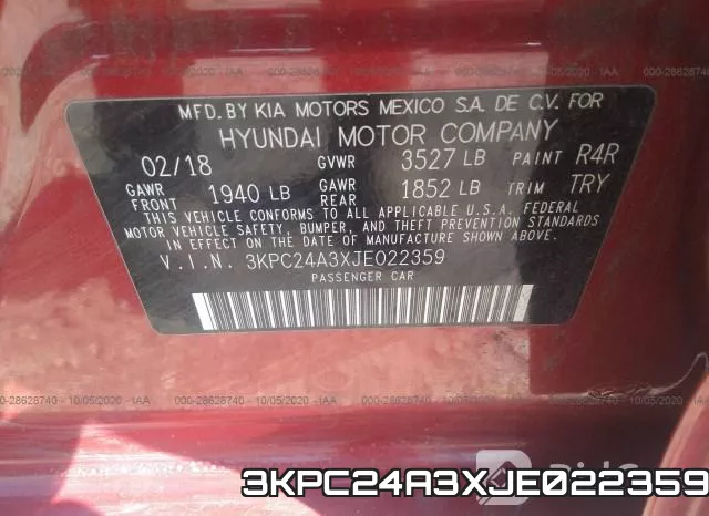 3KPC24A3XJE022359 фото 10