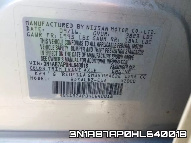 3N1AB7AP0HL640018 фото 2