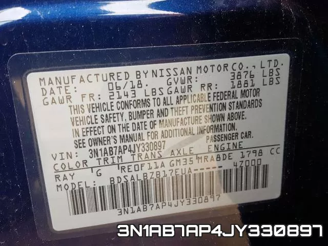 3N1AB7AP4JY330897 фото 2
