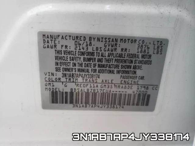 3N1AB7AP4JY338174 фото 2
