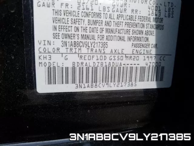 3N1AB8CV9LY217385 фото 2