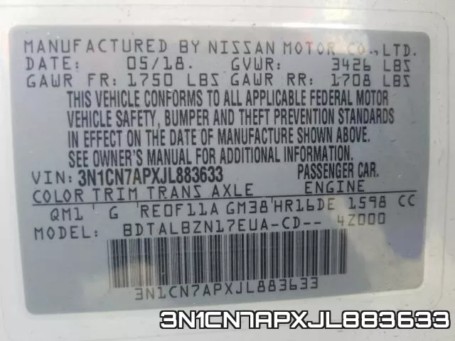 3N1CN7APXJL883633 фото 2