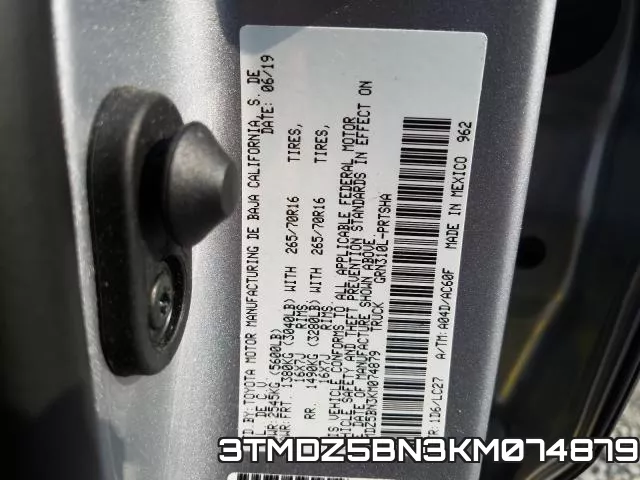 3TMDZ5BN3KM074879 фото 2
