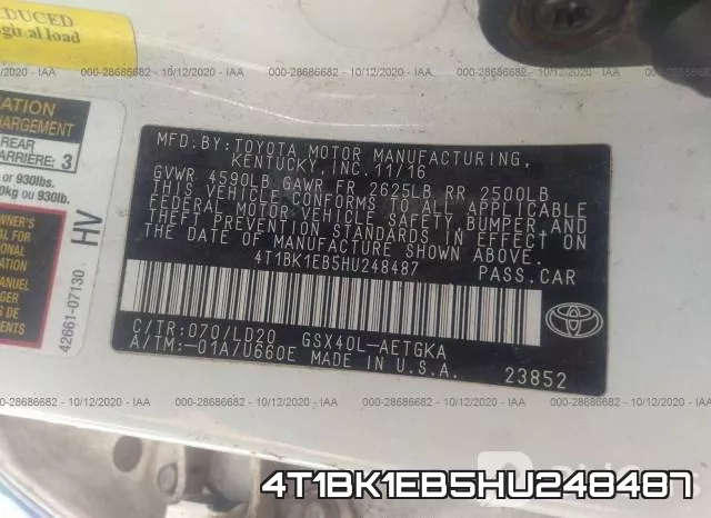 4T1BK1EB5HU248487 фото 10