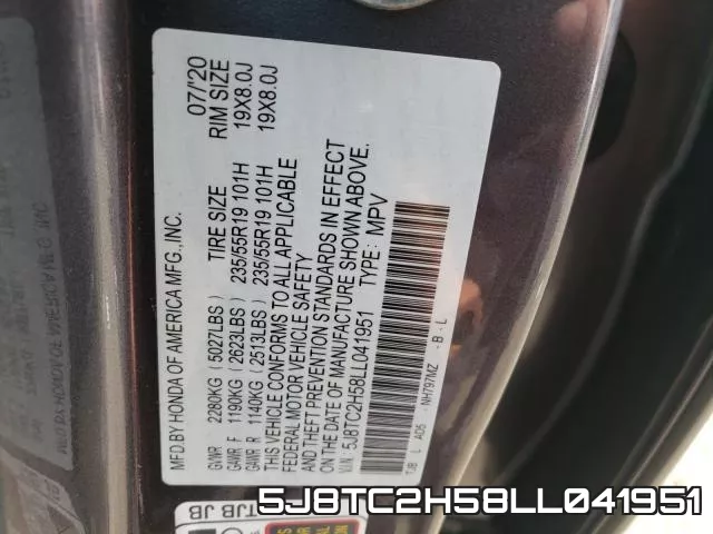 5J8TC2H58LL041951 фото 2