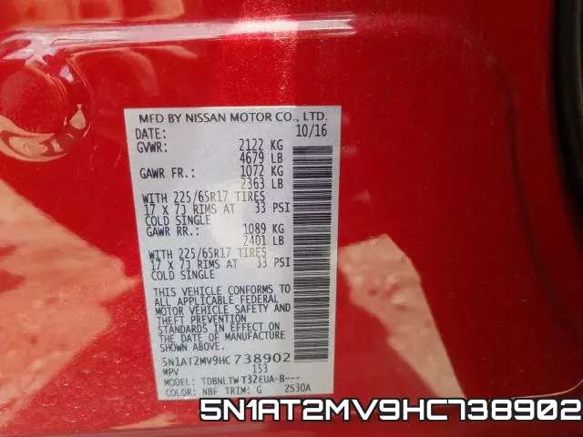 5N1AT2MV9HC738902 фото 2