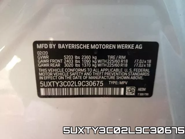 5UXTY3C02L9C30675 фото 2