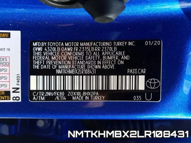 NMTKHMBX2LR108431 фото 2