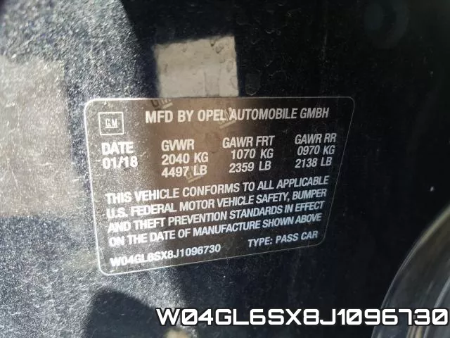 W04GL6SX8J1096730 фото 2