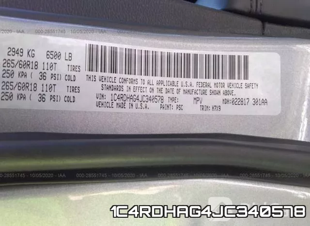 1C4RDHAG4JC340578 фото 10